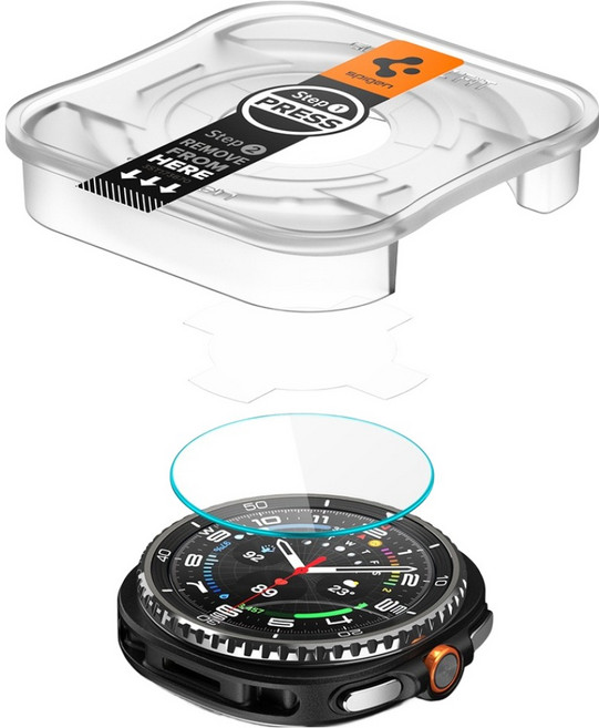 슈피겐 강화유리 액정 보호 필름 글라스 tREZ핏 2p 세트 AGL09877, 투명, 1세트