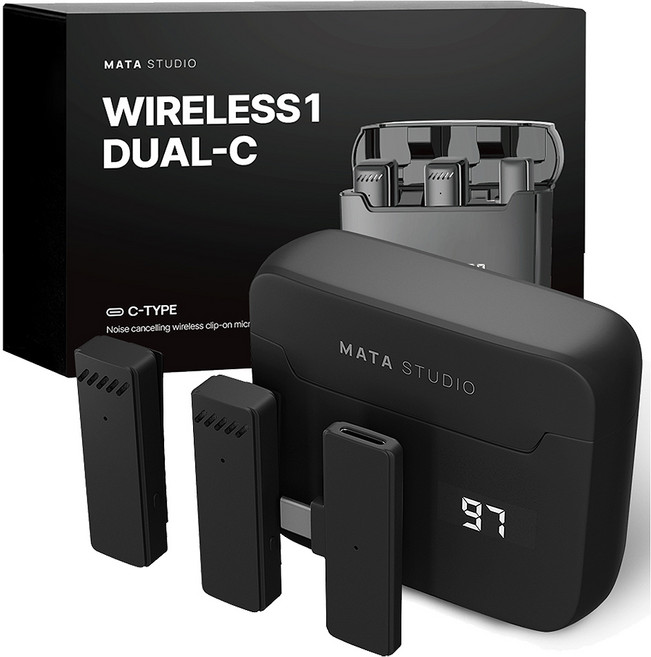 마타스튜디오 스마트폰 무선 마이크 유튜브 방송용 와이어리스1, DUAL-C