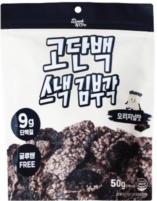 부각앤칩 고단백 스낵 김부각 오리지널맛, 1개, 50g