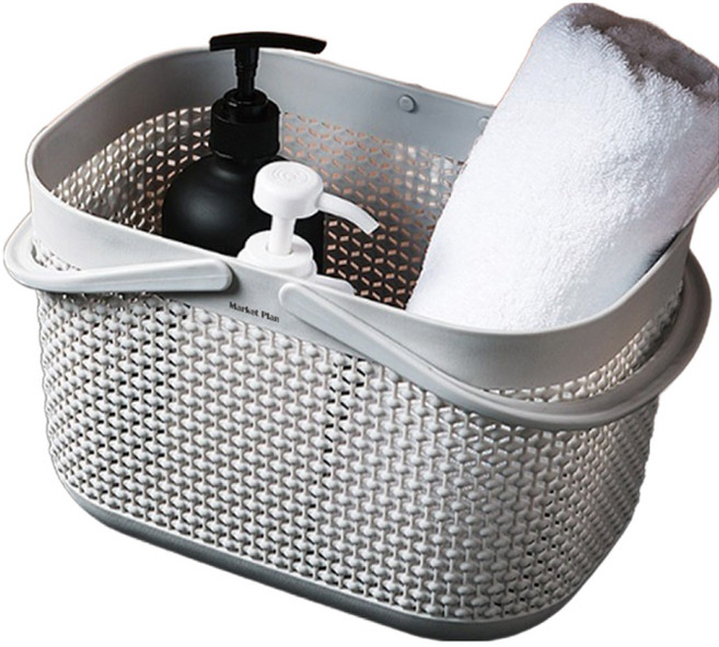 마켓플랜 모던 심플 다용도 통풍 목욕 바구니, 그레이