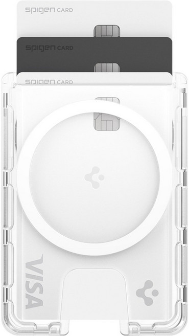 슈피겐 맥세이프 카드 3장 지갑 양면 울트라하이브리드맥핏 플러스 크리스탈클리어 휴대폰 액세서리 AFA09207, 투명, 1개