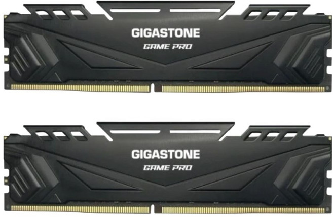 GIGASTONE 立達 Game Pro DDR4 3200 16GB 電競超頻桌上型記憶體 黑色, D4‑3200‑16U‑2‑PRO, 2個
