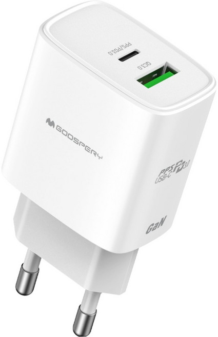 구스페리 2포트 PD 멀티 고속 충전기 어댑터 20W, 화이트, 1개