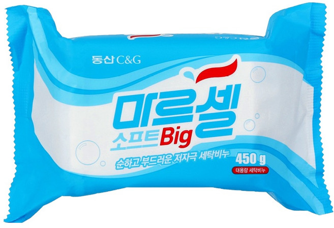 동산씨앤지 크리오 마르셀 소프트 빅 대용량 세탁비누, 450g, 1개