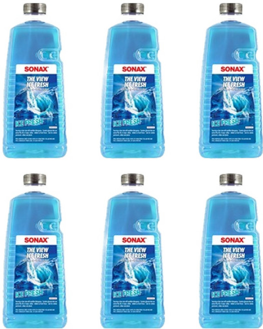 소낙스 더 뷰 아이스 프레쉬 워셔액, 2L, 6개