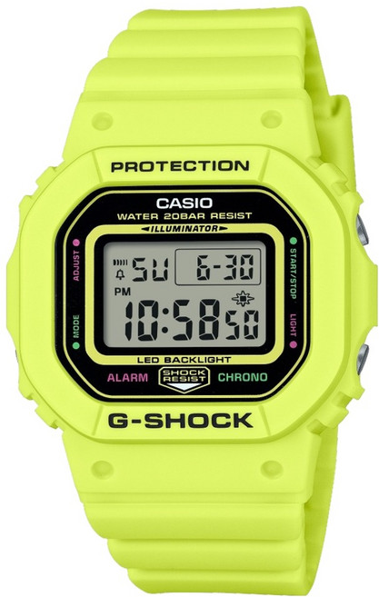 CASIO 卡西歐 G-SHOCK 鮮豔配色電子錶 GMD-S5600EP-9, 黃色, 1支