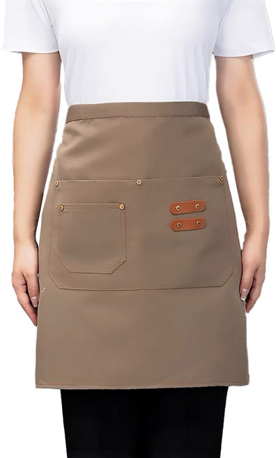 방수 캔버스 허리 앞치마 하프타입, 커피, 1개