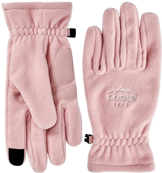 루디스 베이직 양면플리스 장갑 LUP01UG02, 핑크, 1세트