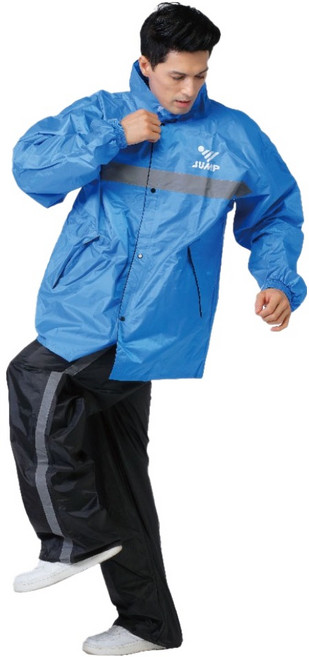 JUMP 將門 套裝二件式風雨衣 JP-5999, 活力藍
