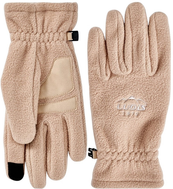 루디스 베이직 양면플리스 장갑 LUP01UG02, 베이지, 1세트