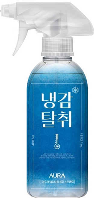 아우라 냉감탈취 섬유 스프레이 본품, 400ml, 1개