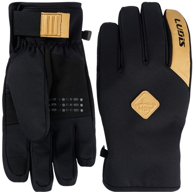 루디스 어반클래식 캠핑 레저 등산 방한 장갑세트 LUP01UG04, 블랙, 1세트