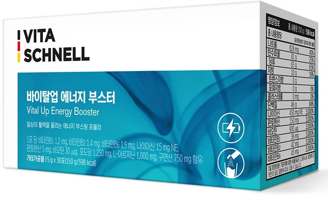 비타슈넬 뉴트리원 바이탈업 에너지 부스터 30포, 150g, 1개 - 쿠팡