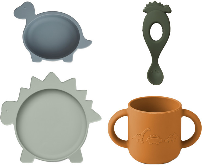 리우드 비비 식기세트, 공룡, 1세트