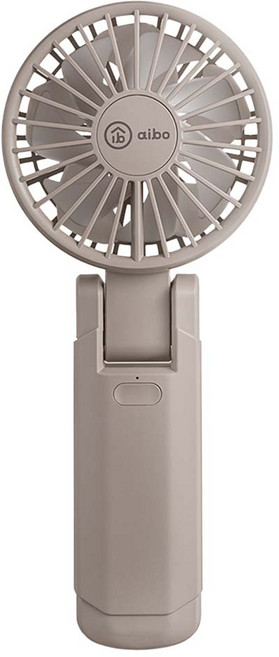aibo 雙扇葉折疊頸掛/手持兩用風扇, HA-FAN1146, 可可灰