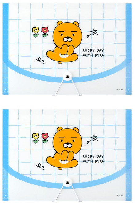 Kakao Friends Say Cheese 12格手風琴文件夾, 2個, 萊恩