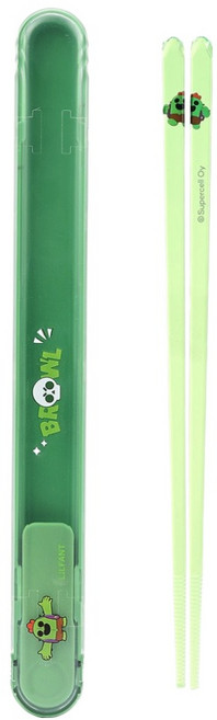 릴팡 브롤스타즈 피크닉 젓가락 + 조용한 케이스 세트, 스파이크, 1세트, 젓가락 + 케이스