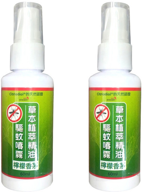 ECOCERT 草本植萃精油趨蚊噴霧, 60ml, 2瓶