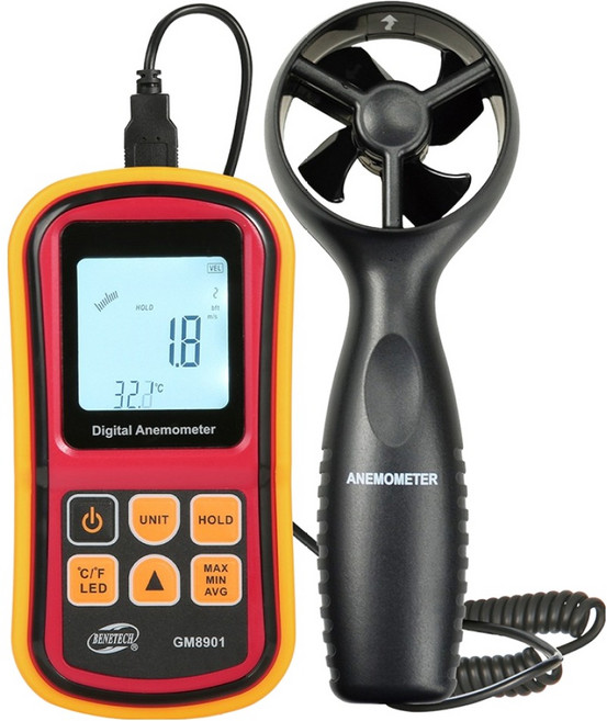 BENETECH 標智手持風速測試儀 風速計 GM8901, 1個