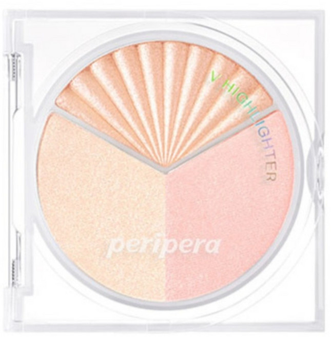 peripera V型三色打亮盤 8.2g, 01 香檳金, 1個