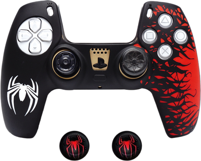 캐시리치 PS5 듀얼센스 스파이더 디자인 커버 케이스, 타입4, 1개