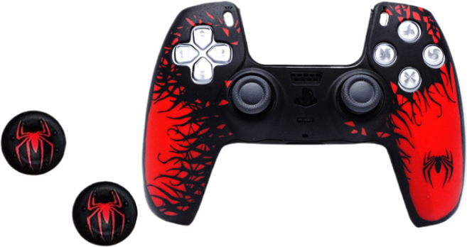 캐시리치 PS5 듀얼센스 스파이더 디자인 커버 케이스, 타입6, 1개