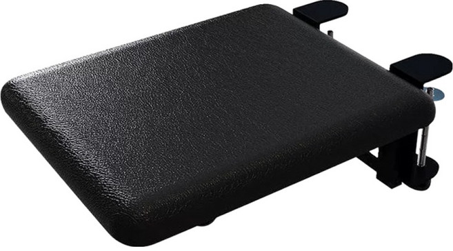 책상 연장 선반 팔 거치대 가죽 받침대, 블랙, 1개