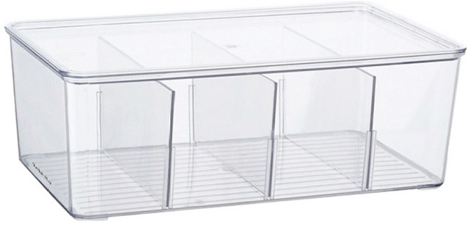 마켓플랜 다용도 속옷 양말 정리함, 투명, 1개