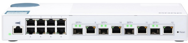QNAP 威聯通 12埠 L2 Web 10GbE 管理型交換器, 1個, QSW-M408-4C