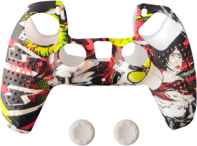 캐시리치 PS5 듀얼센스 카모플라주 실리콘 위장패턴 보호커버, 타입6, 1개