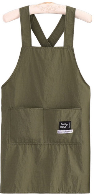 다퍼남 데일리 크로스 앞치마, 올리브그린, 1개