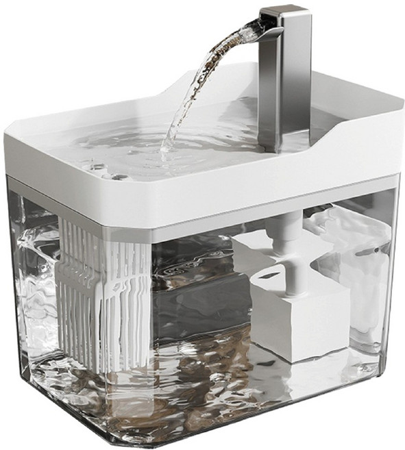 SKY LIFE 菱形水龍頭 防乾燒飲水機, 1個, 全透明主體 + 白蓋