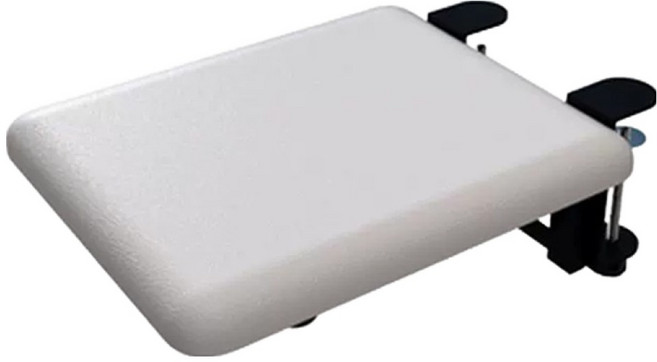 책상 연장 선반 팔 거치대 가죽 받침대, 화이트, 1개