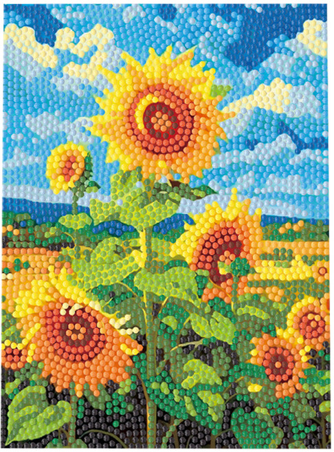 루네온 깔끔한 보석십자수 플라스틱 액자 18 x 23 cm, 7099 해바라기, 1개