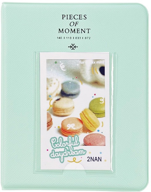 인스탁스 미니필름 전용 마카롱 2단 앨범, 민트, 16매