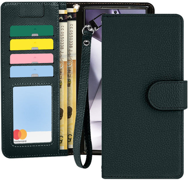 iPeak Opeakle 牛皮錢包掛繩手帳式手機殼