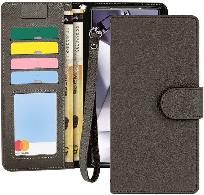 아이엔픽 오퍼컬 소가죽 지갑 스트랩 다이어리 휴대폰 케이스