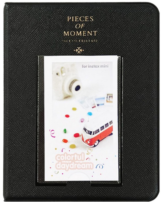 인스탁스 미니필름 전용 마카롱 2단앨범, 블랙, 64매