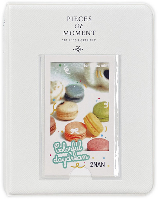 인스탁스 미니필름 전용 마카롱 2단앨범, 화이트, 16매