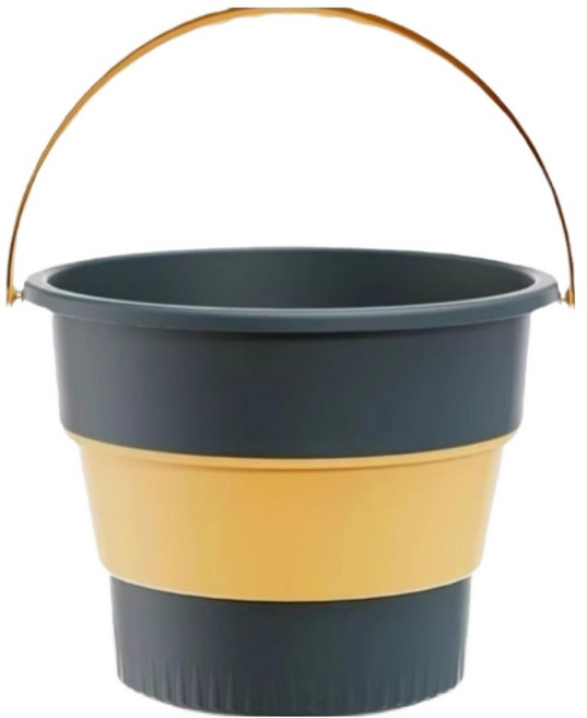 미소로운 다용도 낚시 캠핑 세차 접이식양동이 L 17L, 블루, 1개