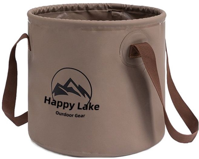 미소로운 다기능 캠핑 피크닉 접이식양동이 S 10L, 브라운, 1개