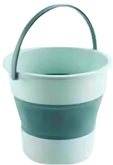 미소로운 다용도 낚시 캠핑 세차 접이식양동이 S 5L, 그린, 1개