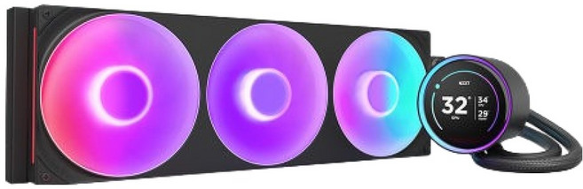 NZXT 恩傑 V2 水冷 CPU 散熱器, 黑色, 1個, KRAKEN ELITE 420 RGB