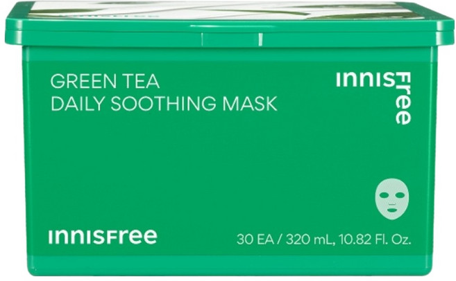 이니스프리 그린티 데일리 수분 진정 마스크, 30개입, 1개