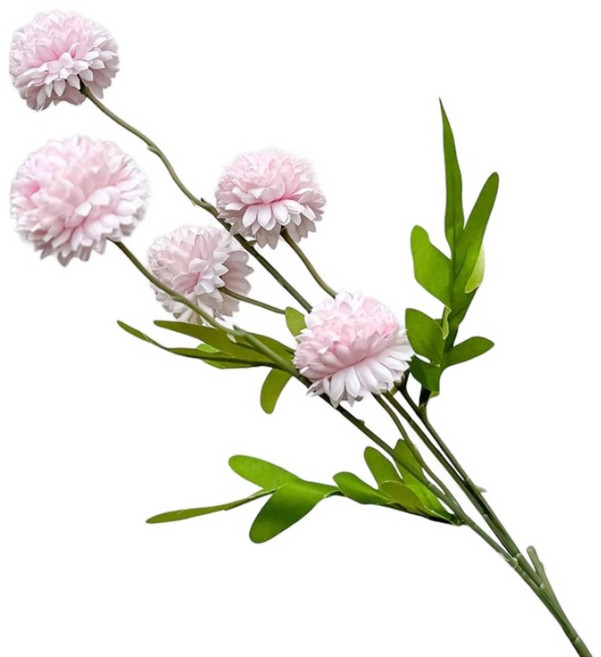 Floral M 夏日繽紛圓舞曲 優雅粉 乒乓菊 仿真花 1個 高擬真 不凋謝 花藝DIY 裝飾插花材料 居家擺設 商業佈置