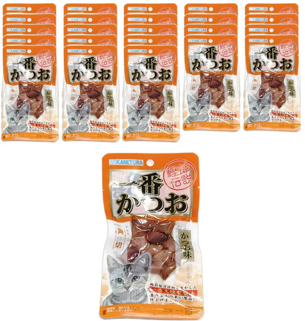 펫모닝 카네토라 고양이 순살 간식, 가다랑어 컷, 22g, 24개