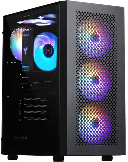 주연테크 2025 카운터 D4 라이젠5 라이젠 9000 시리즈 라데온 RX 9060 XT, 블랙, 16GB, 512GB, Free DOS, D496X96XT-B