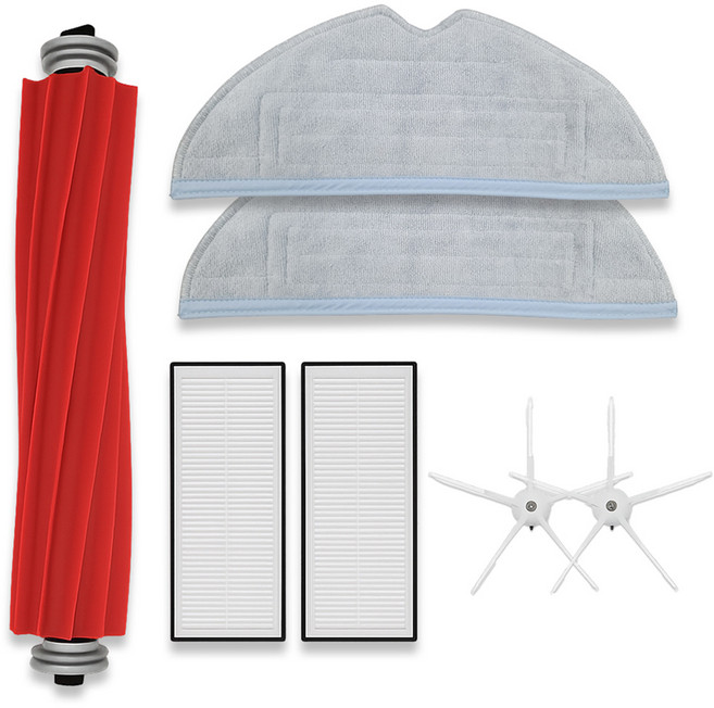 멋진공간 샤오미 로보락 S7 Plus 호환 사이드 브러쉬 2p + 필터 2p + 물걸레 2p + 메인 브러쉬 세트, 1세트