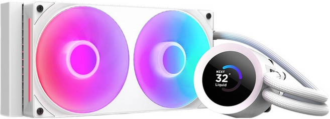NZXT 恩傑 水冷 CPU 散熱器, KRAKEN Plus 240 RGB v2, 白色, 1個