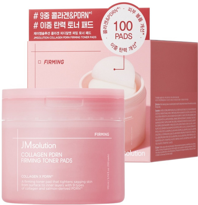 제이엠솔루션 콜라겐 피디알엔 퍼밍 토너 패드 170ml, 100매입, 1개